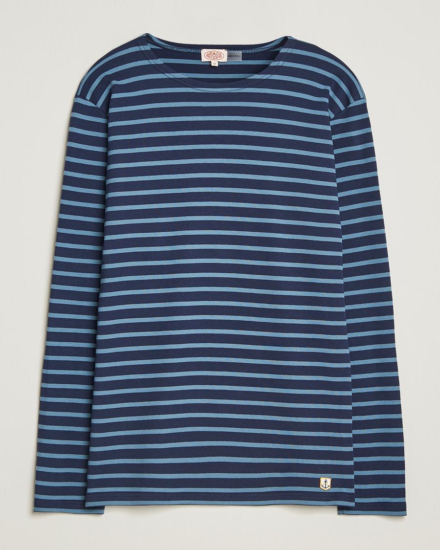 Armor-lux Houat Héritage Stripe Long Sleeve T-Shirt Deep Marine/Bluefin