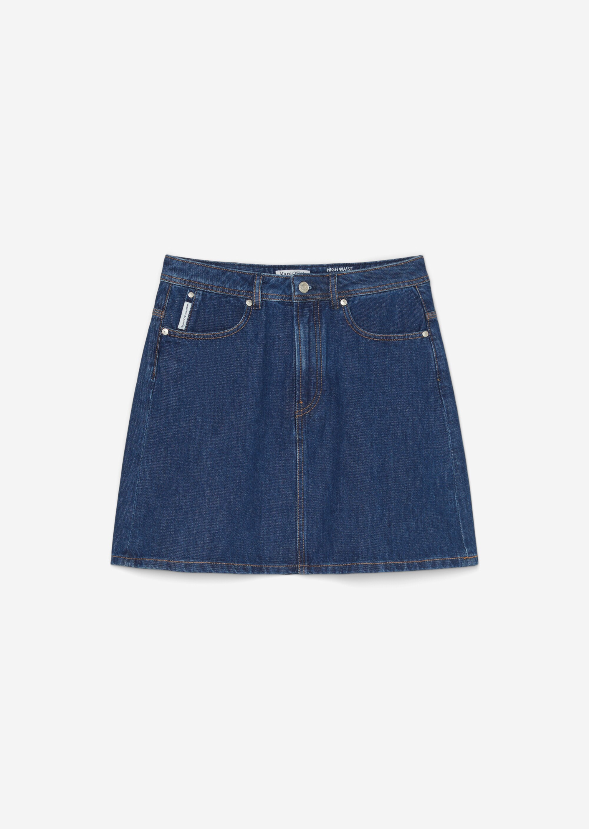 Jeans-Minirock regularaus Rigid-Denim