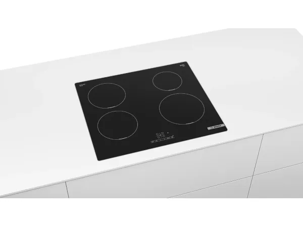 Bosch Serie | 4 PIE611BB5E - Induktions kogeplade - 4 plader - Niche - bredde: 56 cm - dybde: 49 cm - rammeløs - sort