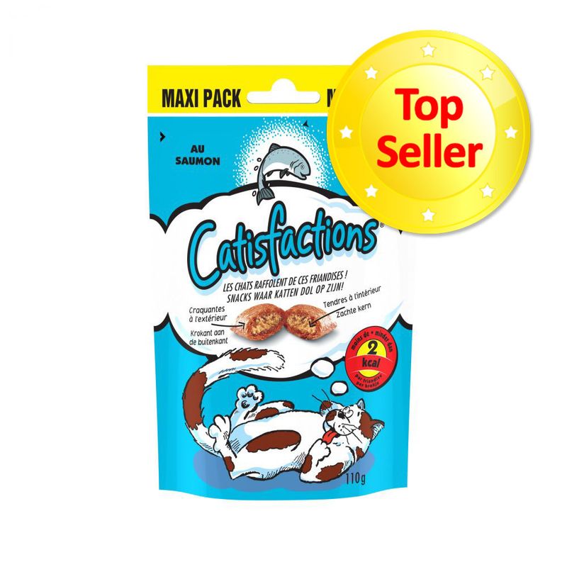 Friandises Dreamies Catisfactions maxi format, saumon à prix discount sur bitiba.fr