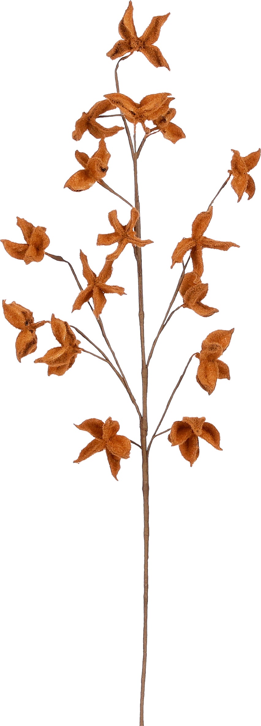 House of Seasons kunsttak met bladeren 80 x 5 x 15 cm oranje