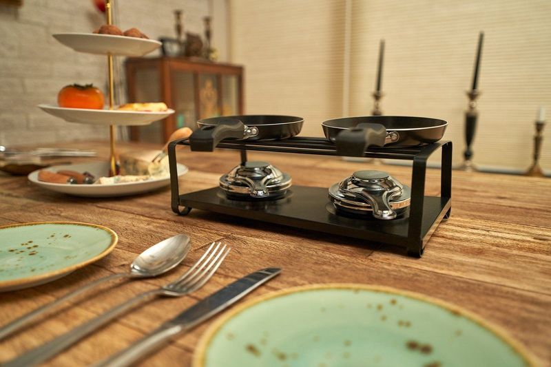 Easyline Gourmetstel - Geschikt voor 2 Personen - Zwart