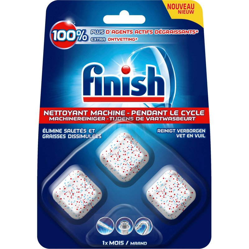 Nettoyant lave-vaisselle Finish Machine - Blister de 3