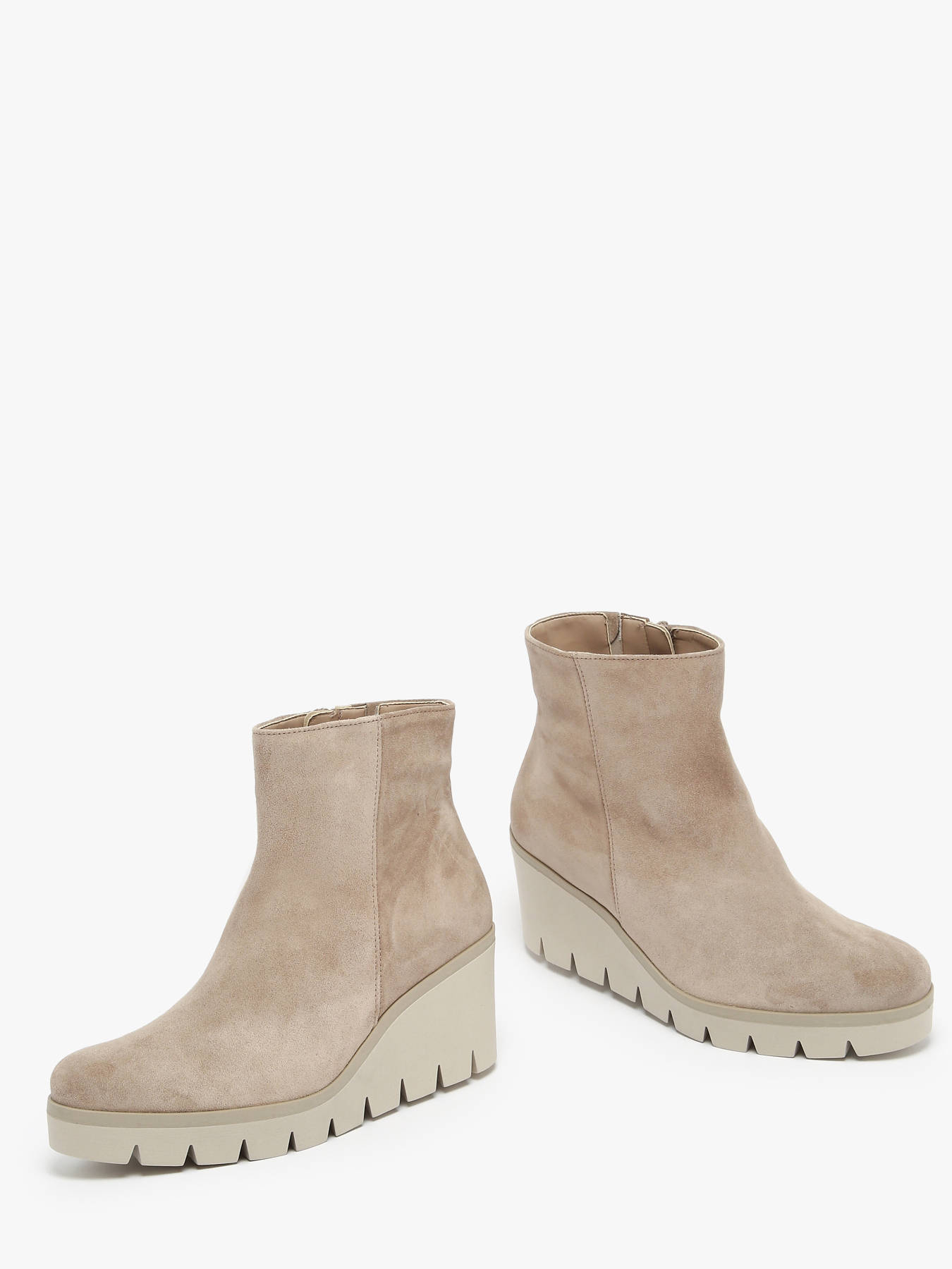 Boots talon compens en cuir GABOR