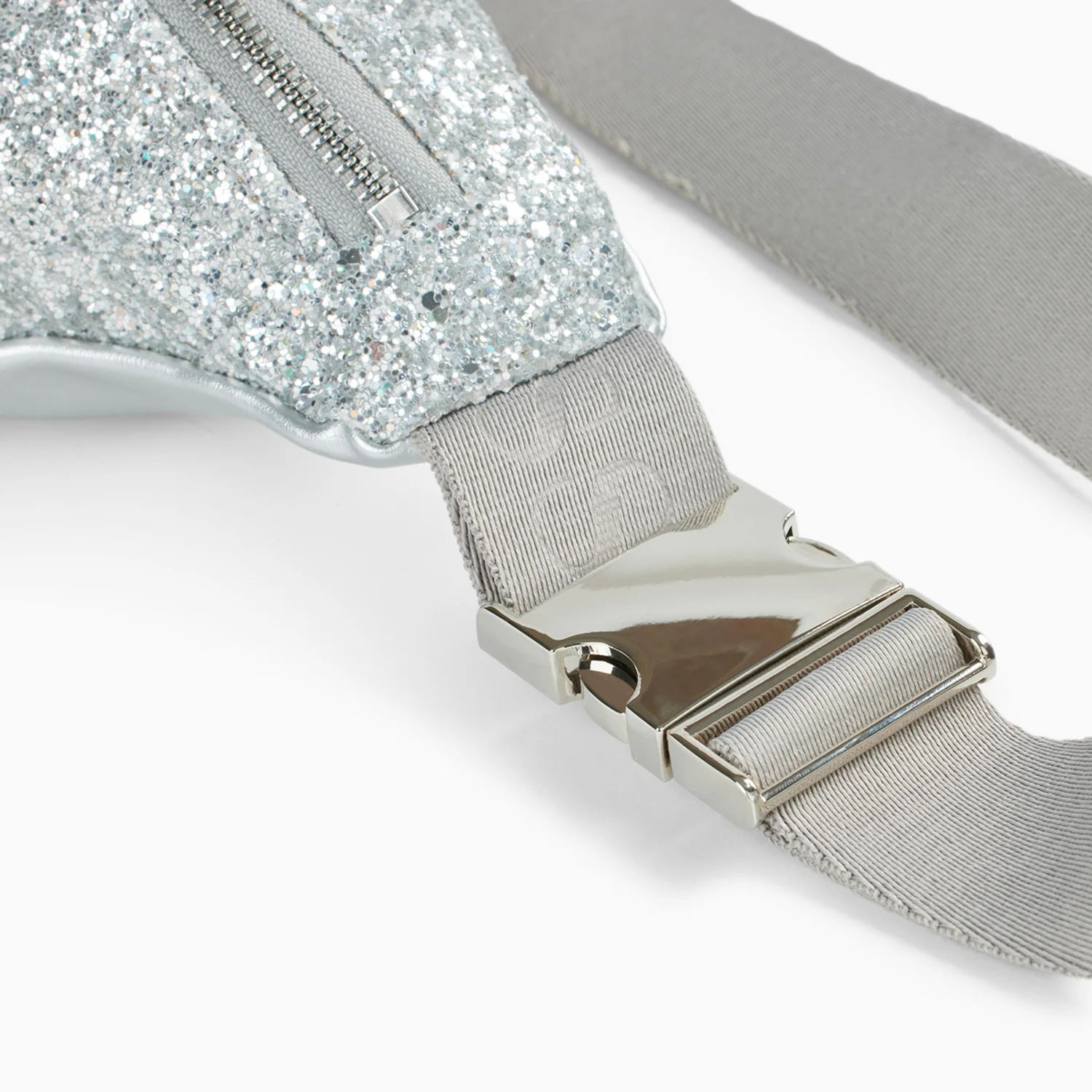 Sacs-Sac banane Lydie argent à paillettes