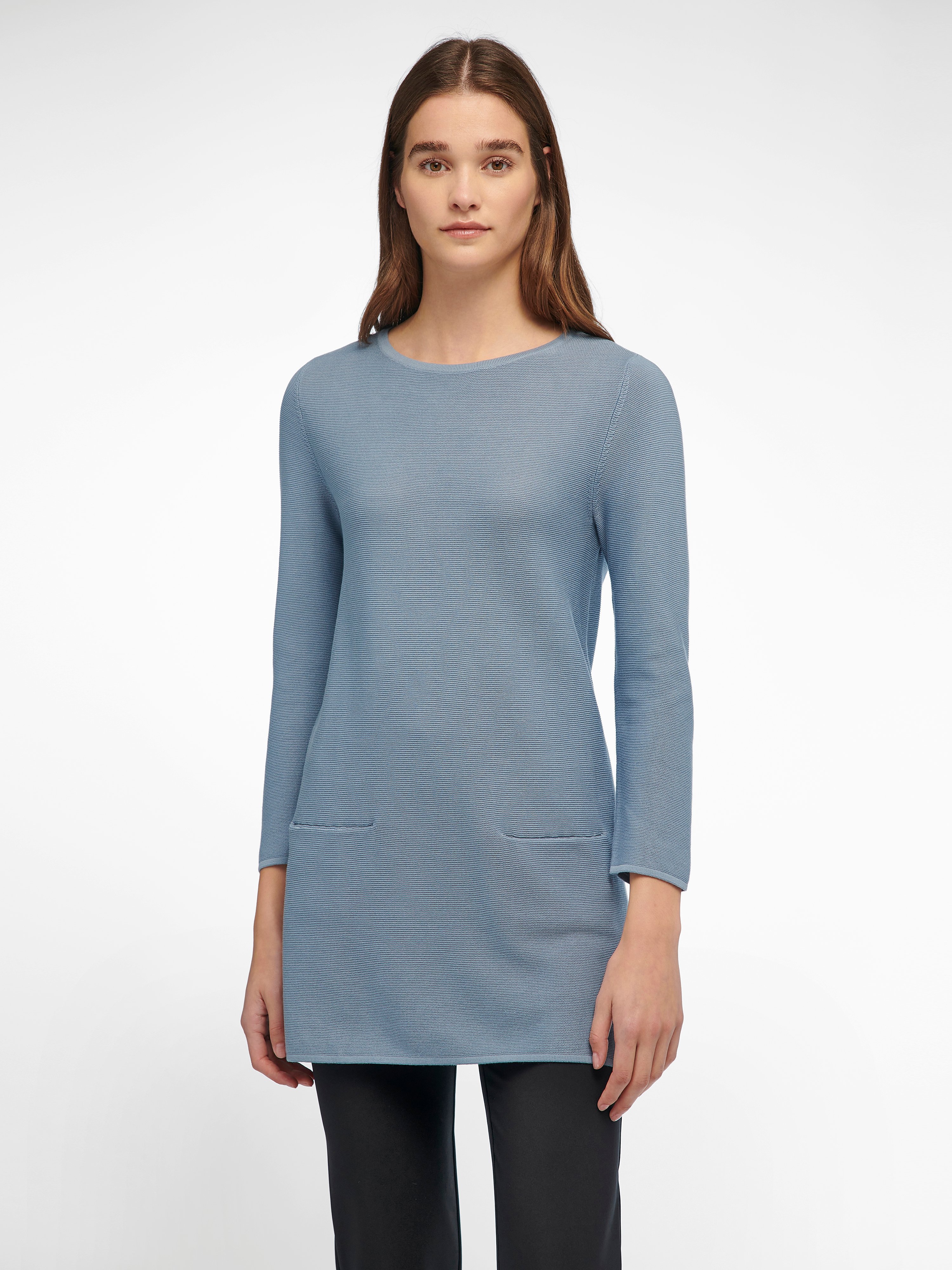 Rundhals-Pullover aus 100% SUPIMA®-Baumwolle