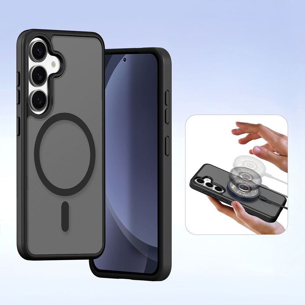 Samsung Galaxy S25 Leder Tasche mit Kartenfächer   Münzfach   Magnetische Schutzhülle - Schwarz