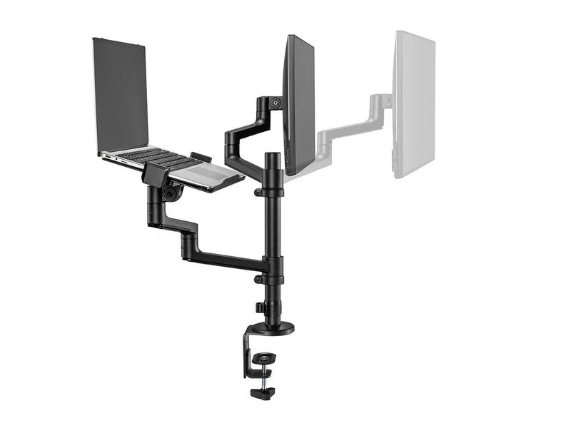 NEOMOUNTS Tischhalterung DS20-425BL2 bis 8 kg – Schwarz Full-Motion-Tischhalterung für 17-27