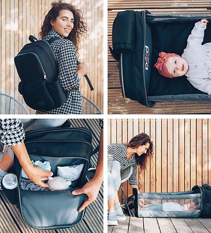 Bizzi Growin Wickeltasche/Reisebett - RucPOD Mini - Chelsea Blac