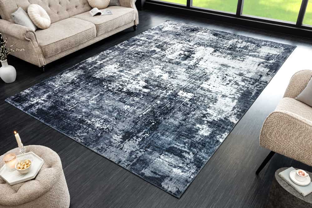 Design Teppich MODERN ART XXL 350x240cm grau anthrazit Kurzflor Indoor-Teppich