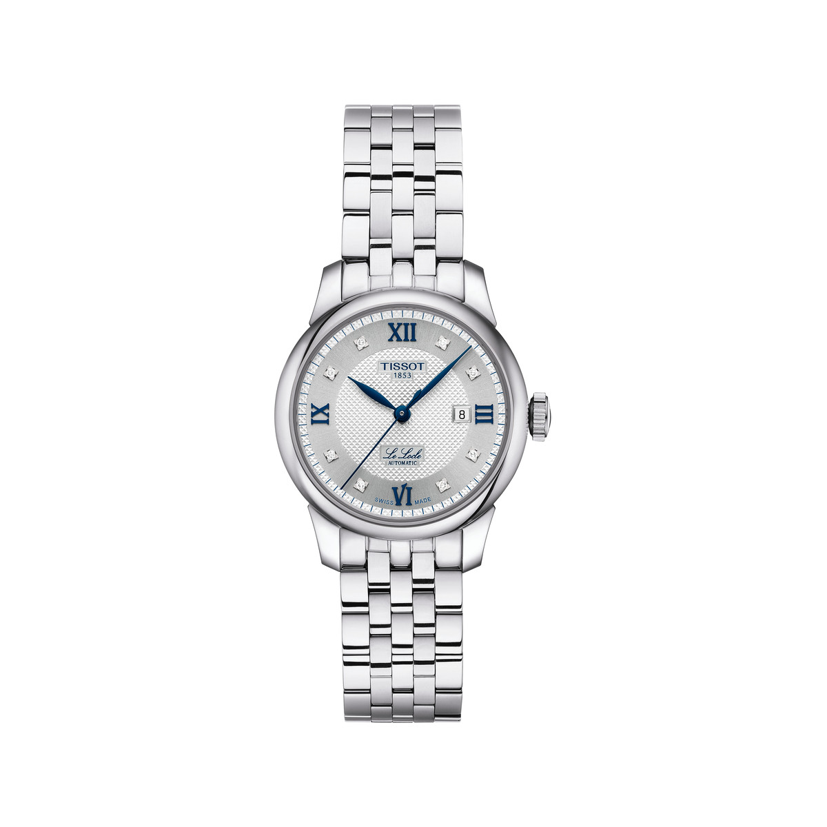 Montre TISSOT T-classic femme automatique, bracelet acier inoxydable gris