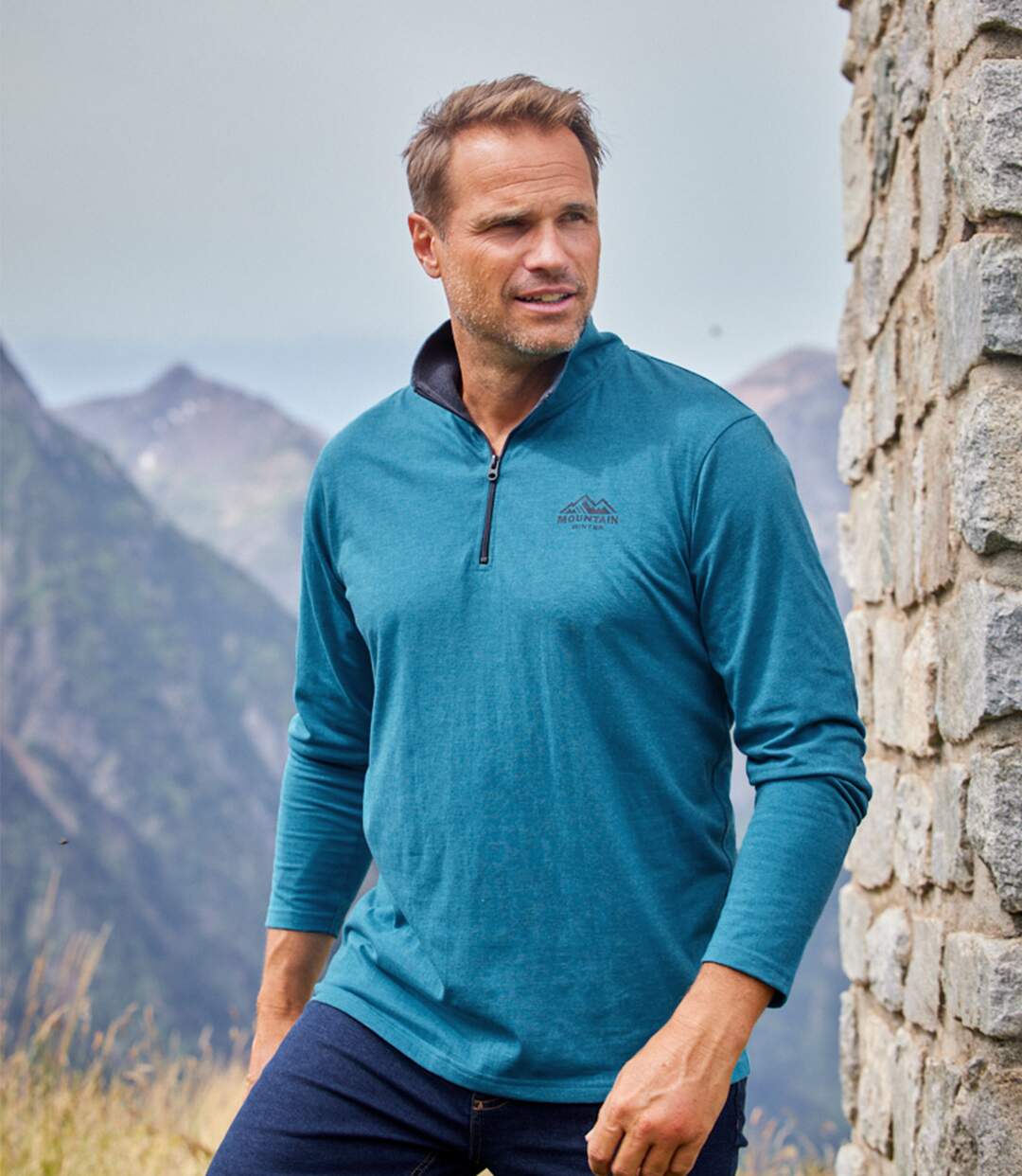 Lot de 2 Polos Jersey Col Zippé