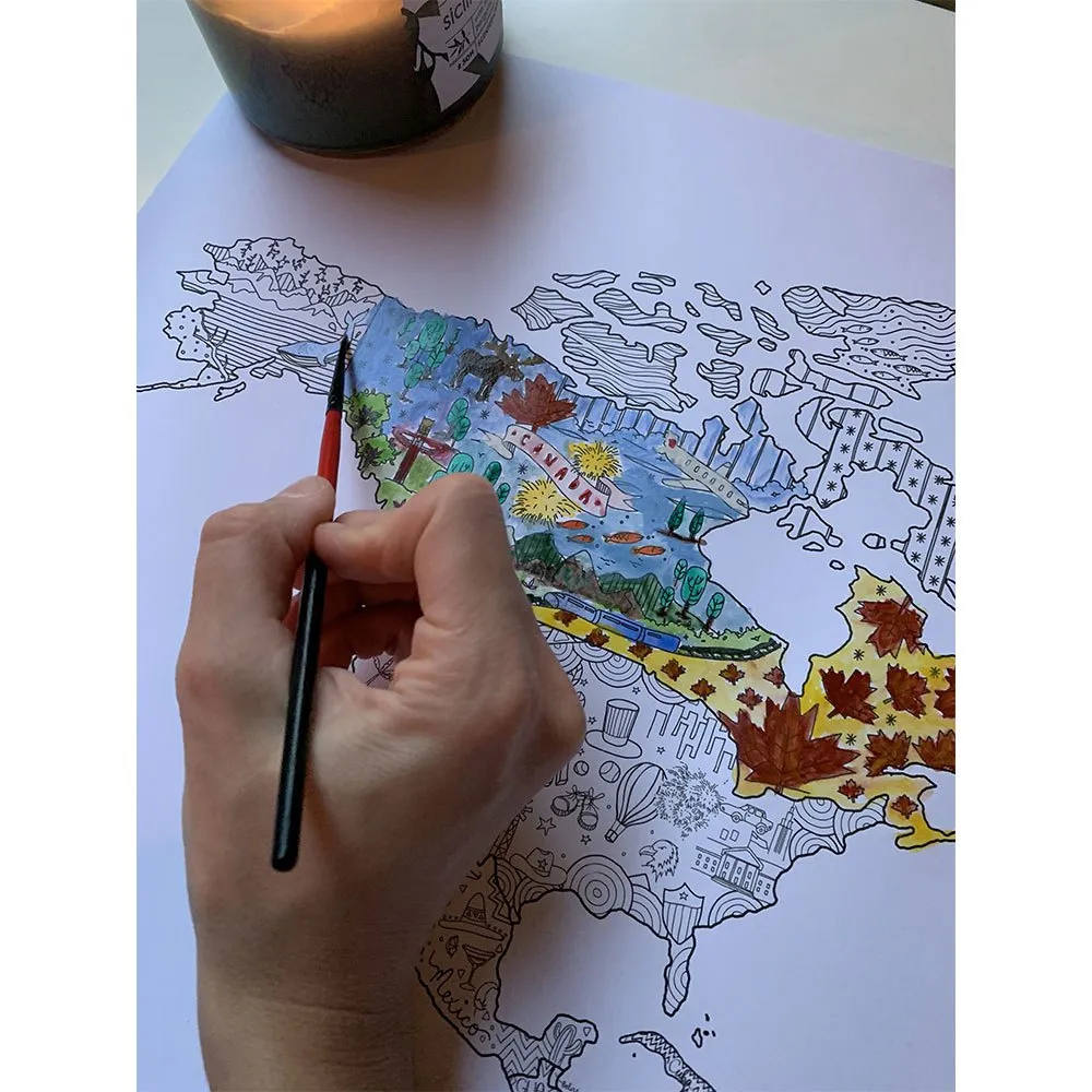 Awesome maps Coloring Karte
