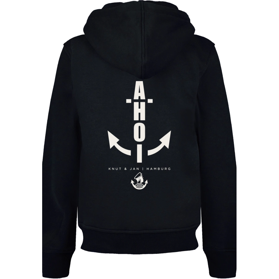 F4NT4STIC Hoodie Ahoi Anker Knut & Jan Hamburg schwarz