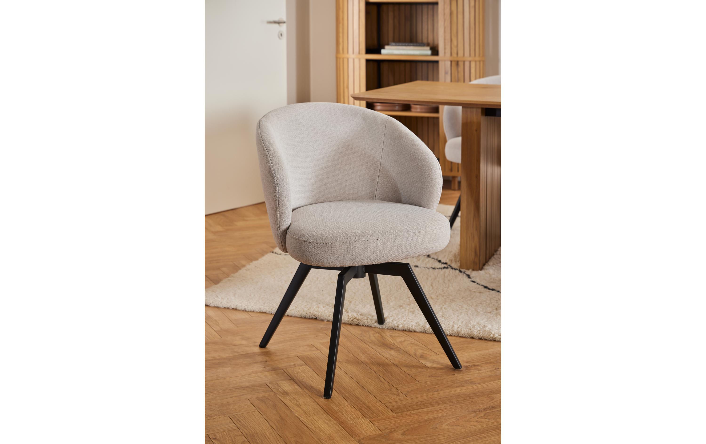 Stuhl Darlene Beige<br>Esszimmerstuhl mit 3-Feld-Nähten