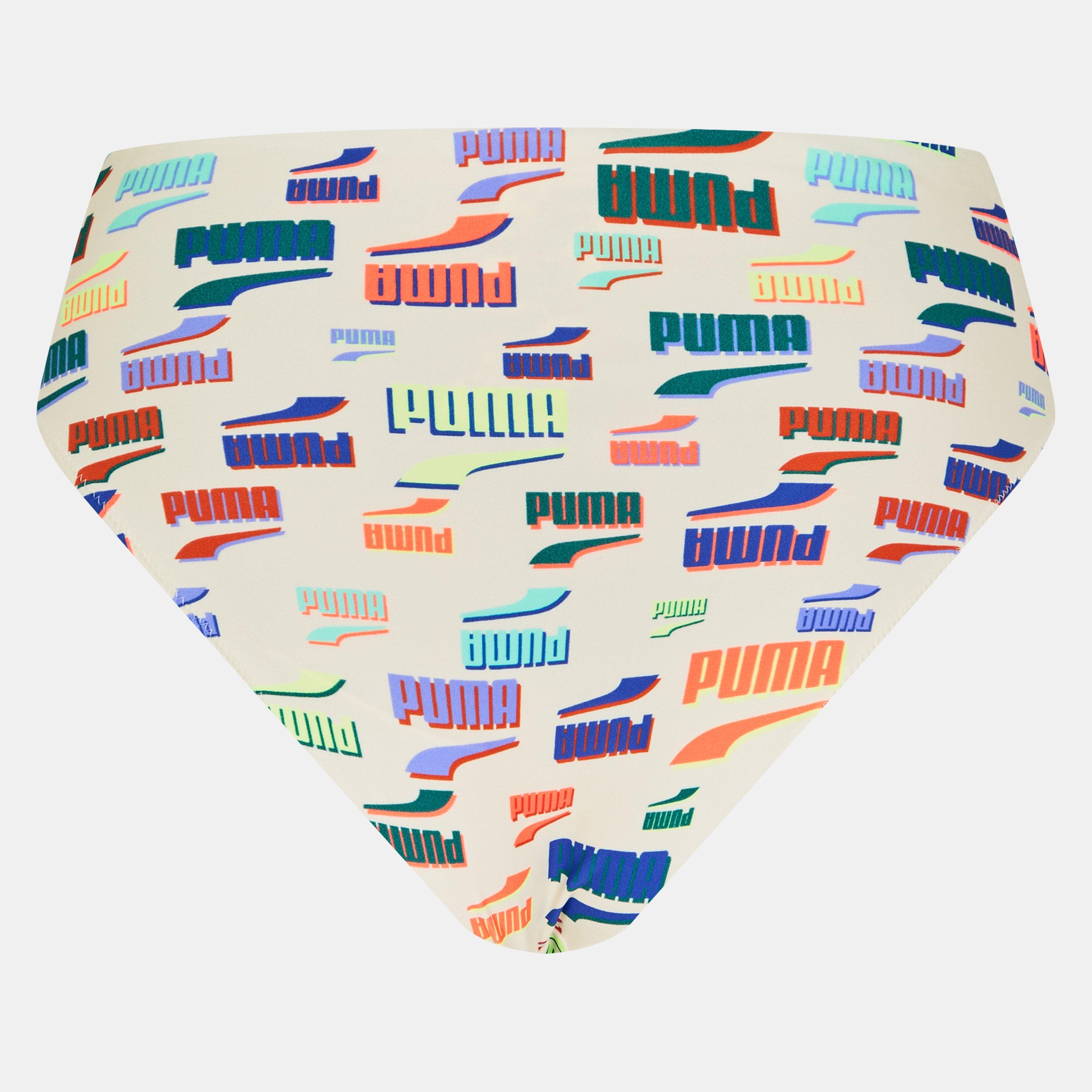 Puma High Waisted Printed Bikini Bottoms Womens
