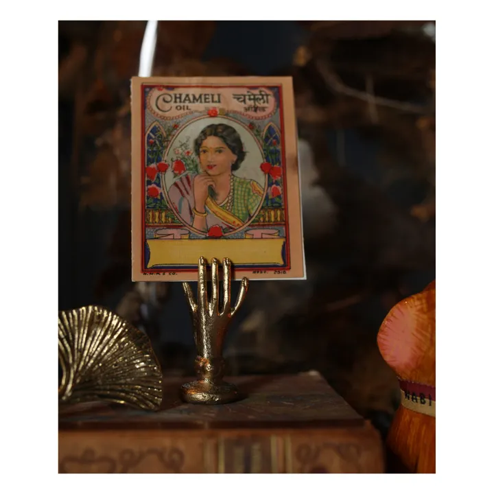 Doing Goods Porte-carte en laiton mat Jana Hand | Gold