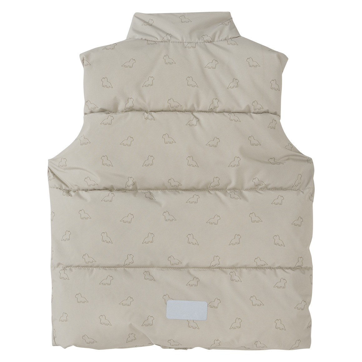 Topomini Baby Steppweste mit Dino-Prints beige