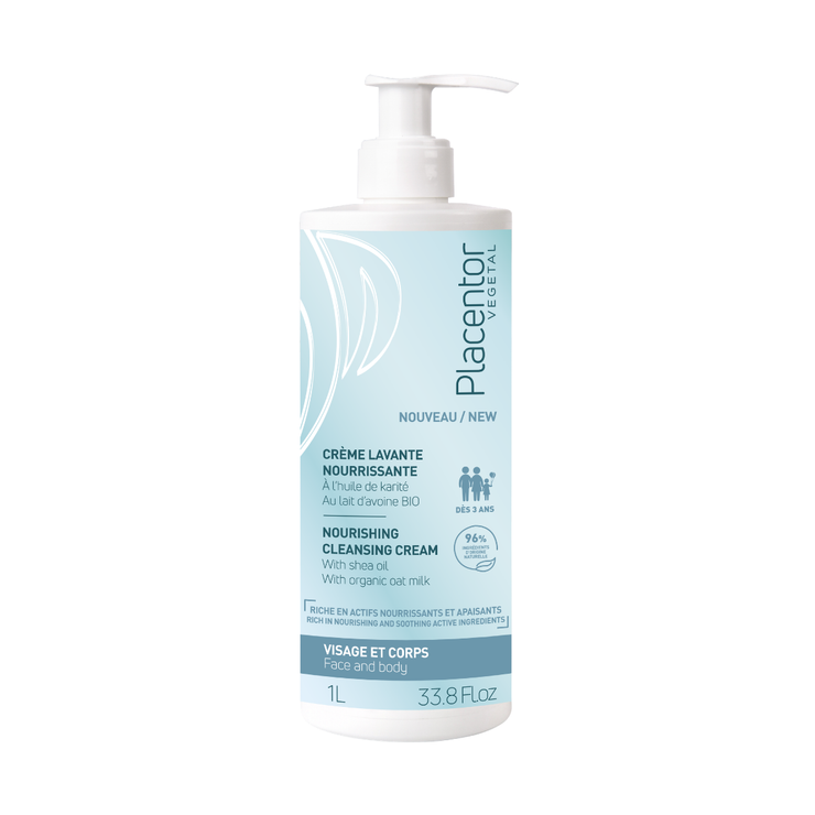 Crème lavante nourrissante visage et corps peau sensible 1 Litre