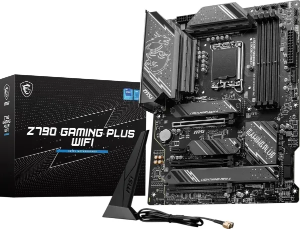 MSI Z790 Gaming Plus Wifi - Bundkort - ATX - LGA1700 sokkel - Z790 Chipset - USB-C 3.2 Gen 2x2, USB 3.2 Gen 2, USB 3.2 Gen 1, USB-C 3.2 Gen2 - 2.5 Gigabit LAN, Wi-Fi 6E, Bluetooth - onboard grafik (CPU påkrævet) - HD Audio (8-kanaler)