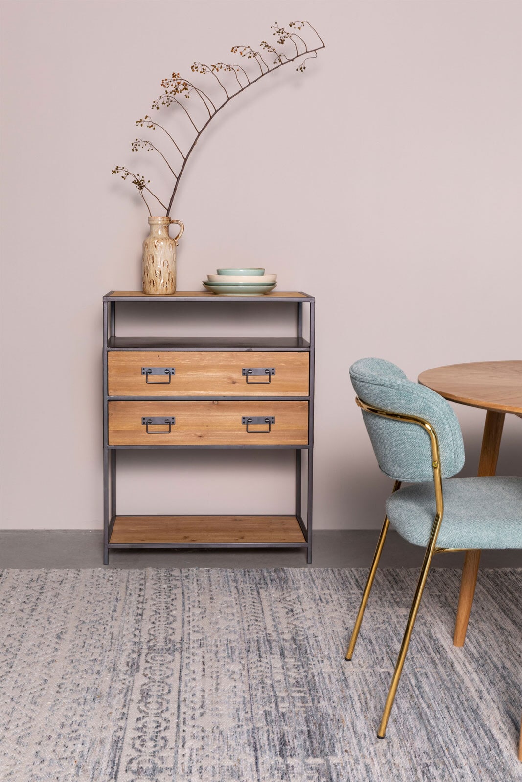Teppich LIV 170 x 240 cm klassisch blau /beige