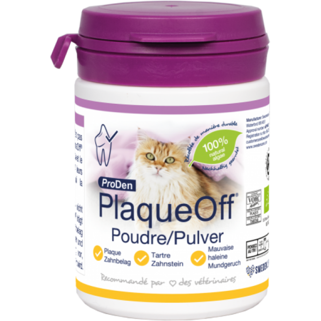 Soin dentaire PlaqueOff ProDen en poudre pour chat