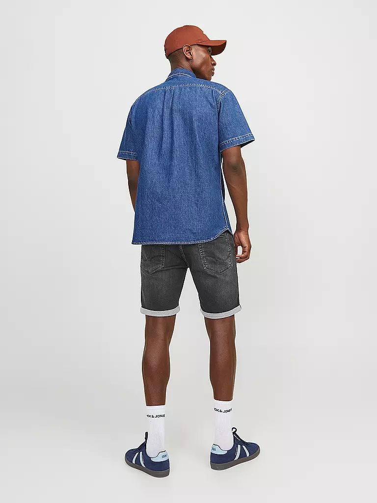 JACK & JONES Jeansshorts JJIRICK JJICON schwarz