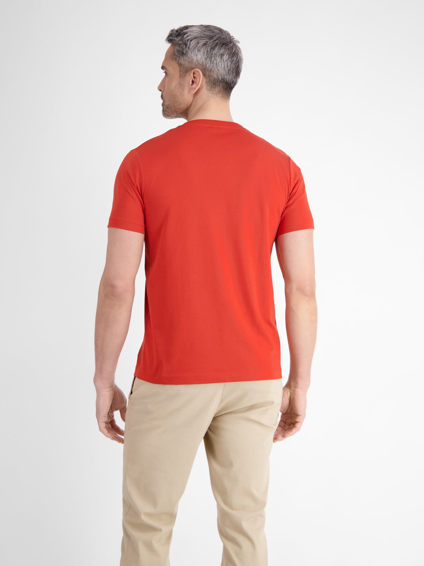 Unifarbenes T-Shirt mit Print