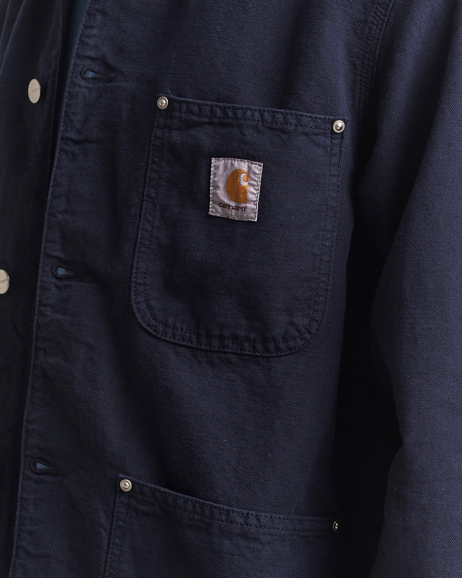 Carhartt WIP Walter Cotton/Linen Chore Coat Dark Navy