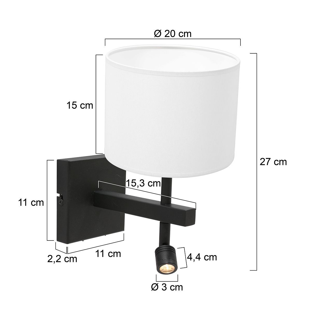 Wandlamp Stang