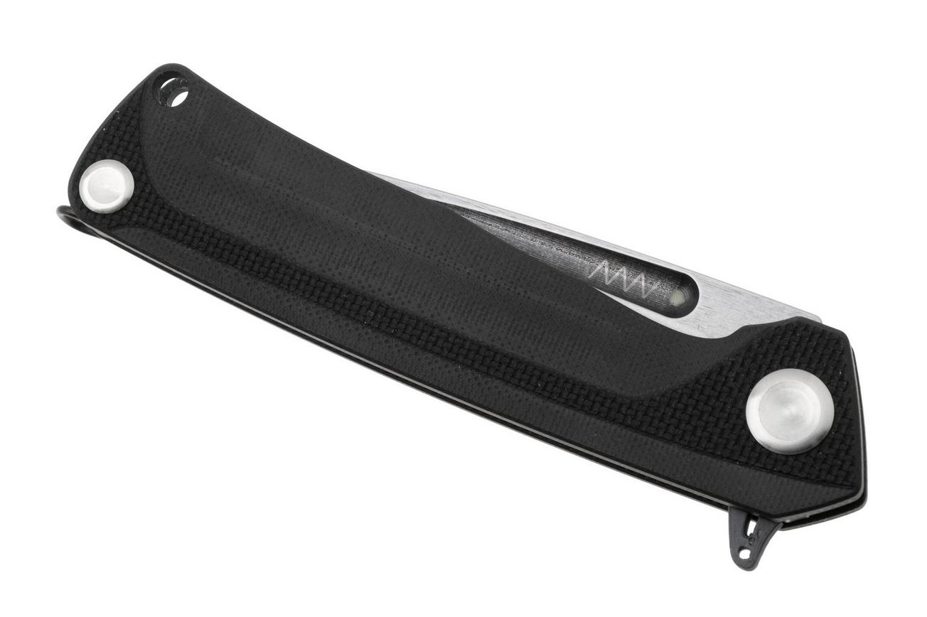 ANV Z200 PLUS-001, Stonewashed Sleipner, Black G10 zakmes