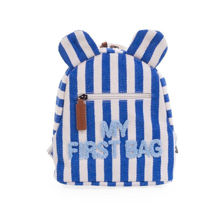 Sac à dos rayé My First Bag bleu électrique