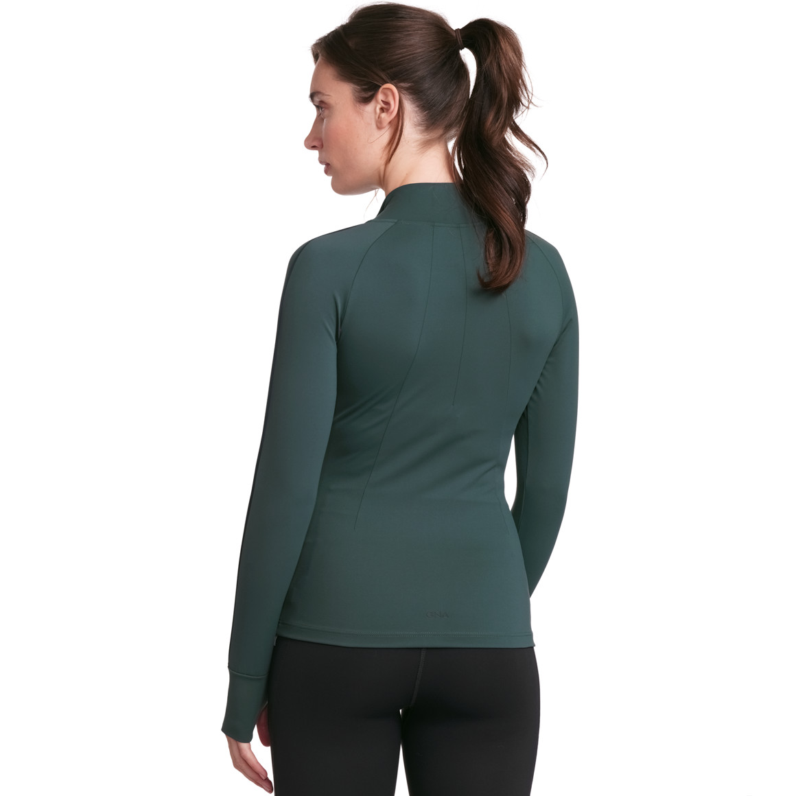 Gina Sports Damen Sport-Jacke mit Reißverschluss dunkelgrün