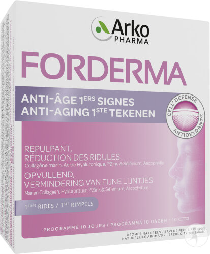 Forderma Anti-Âge 1ers Signes Repulpant Réduction Des Ridules 10 Flacons