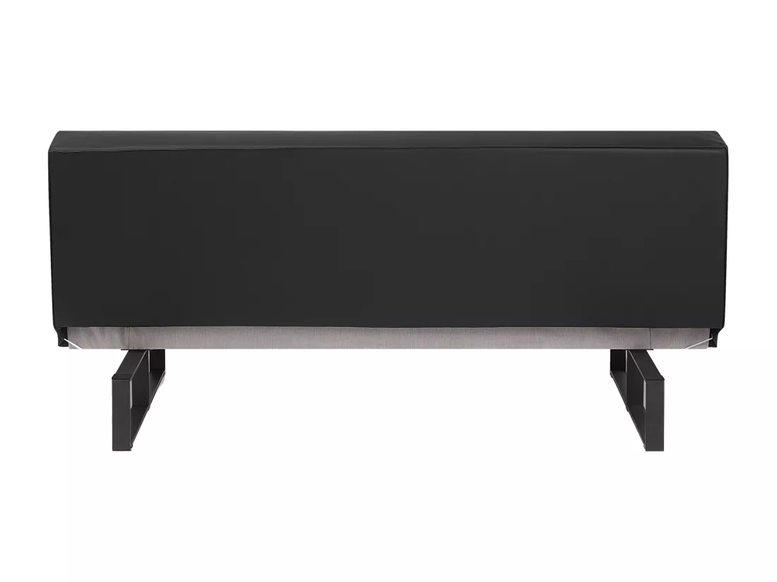 Canapé convertible 3 places en cuir PU noir DERBY PETIT