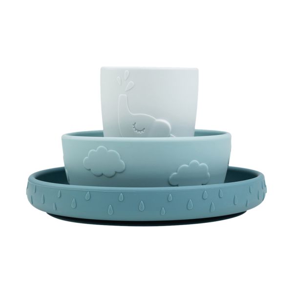 Done by Deer Deer Friends Stick&Stay Dinerset - Blue