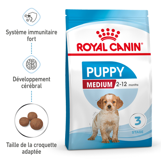 Croquettes chiot moyen Puppy Medium de 2 à 12 mois 4kg