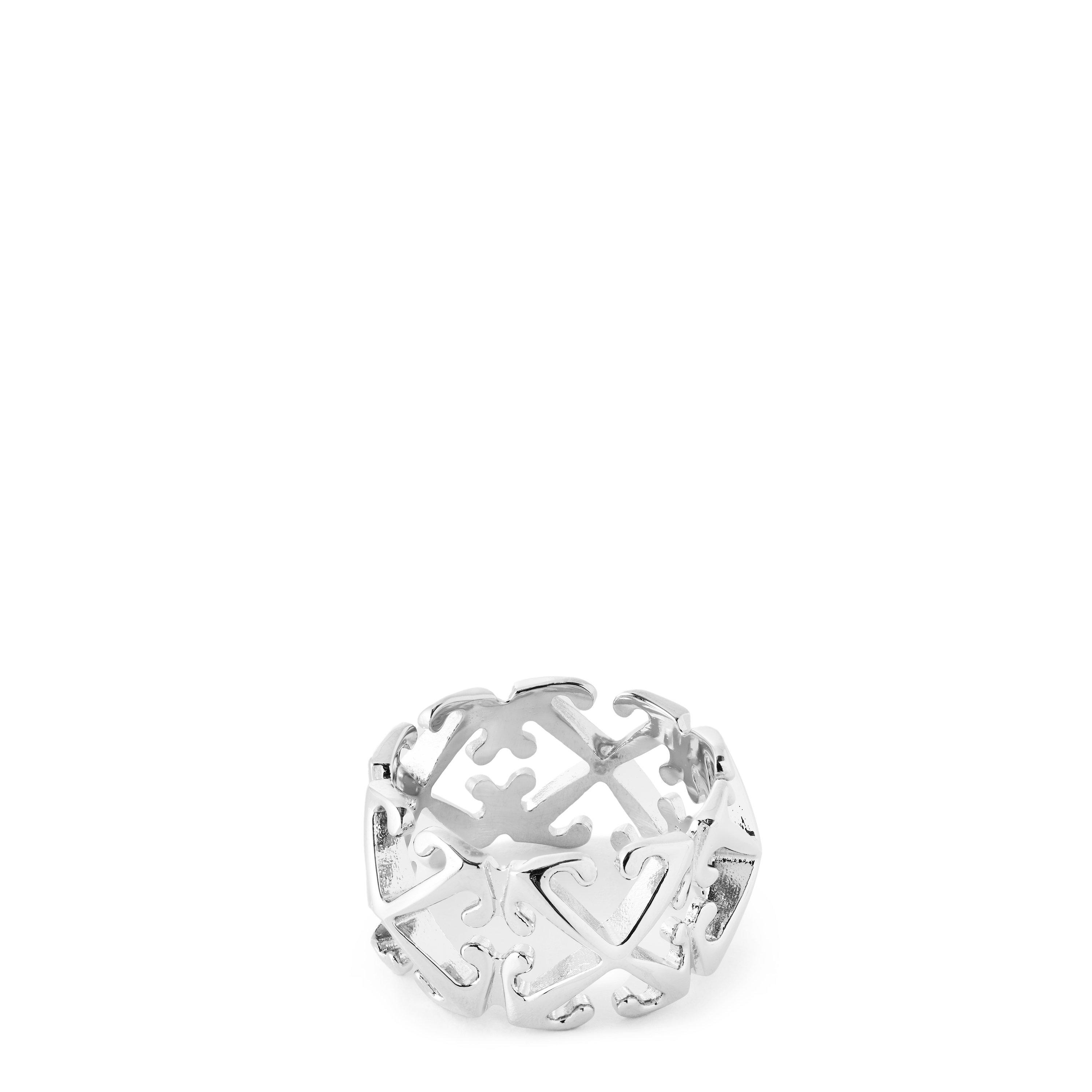 Off White Arrow Chain Ring