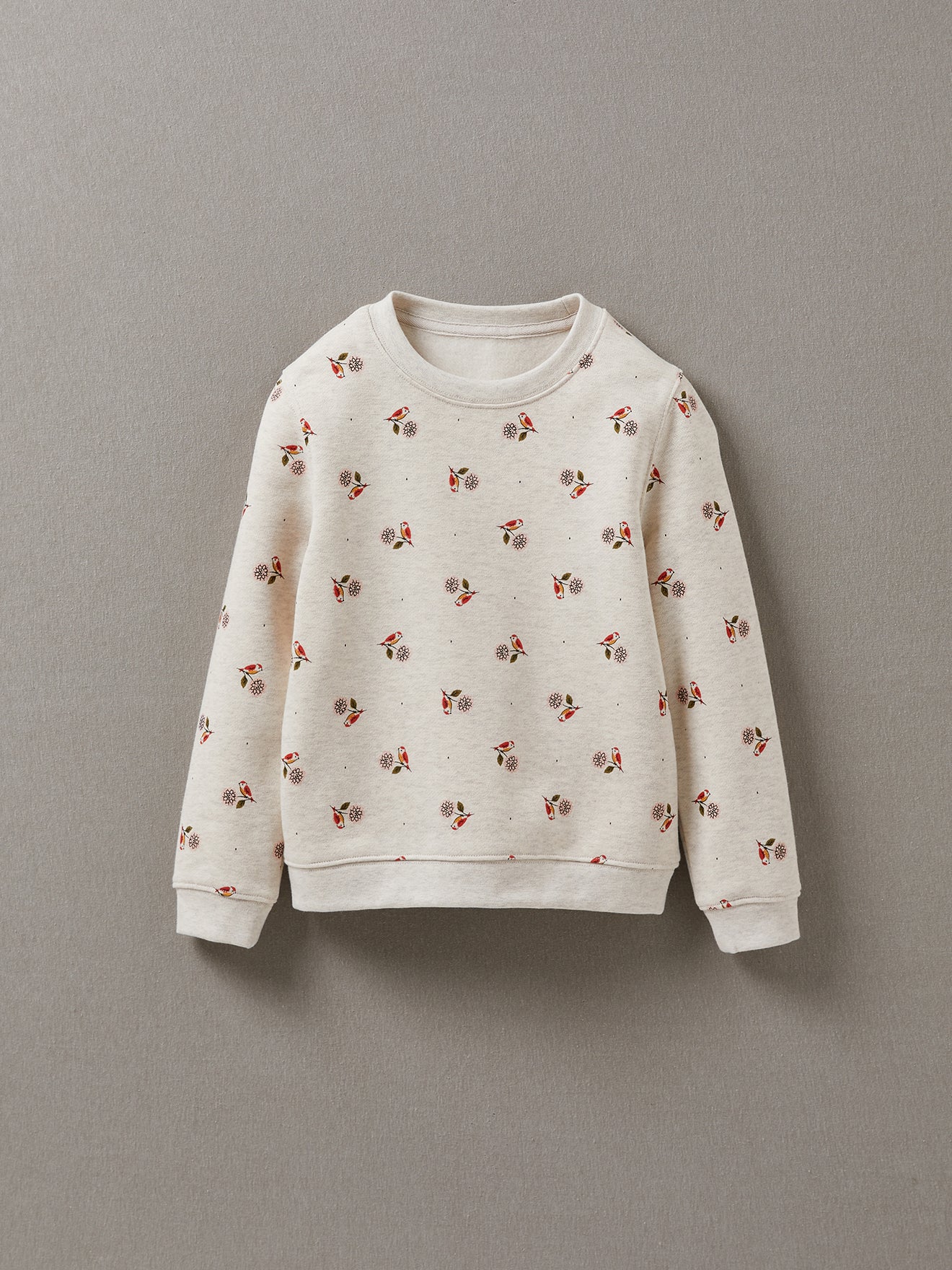 Sweat Fille imprimé Birds - Coton Bio