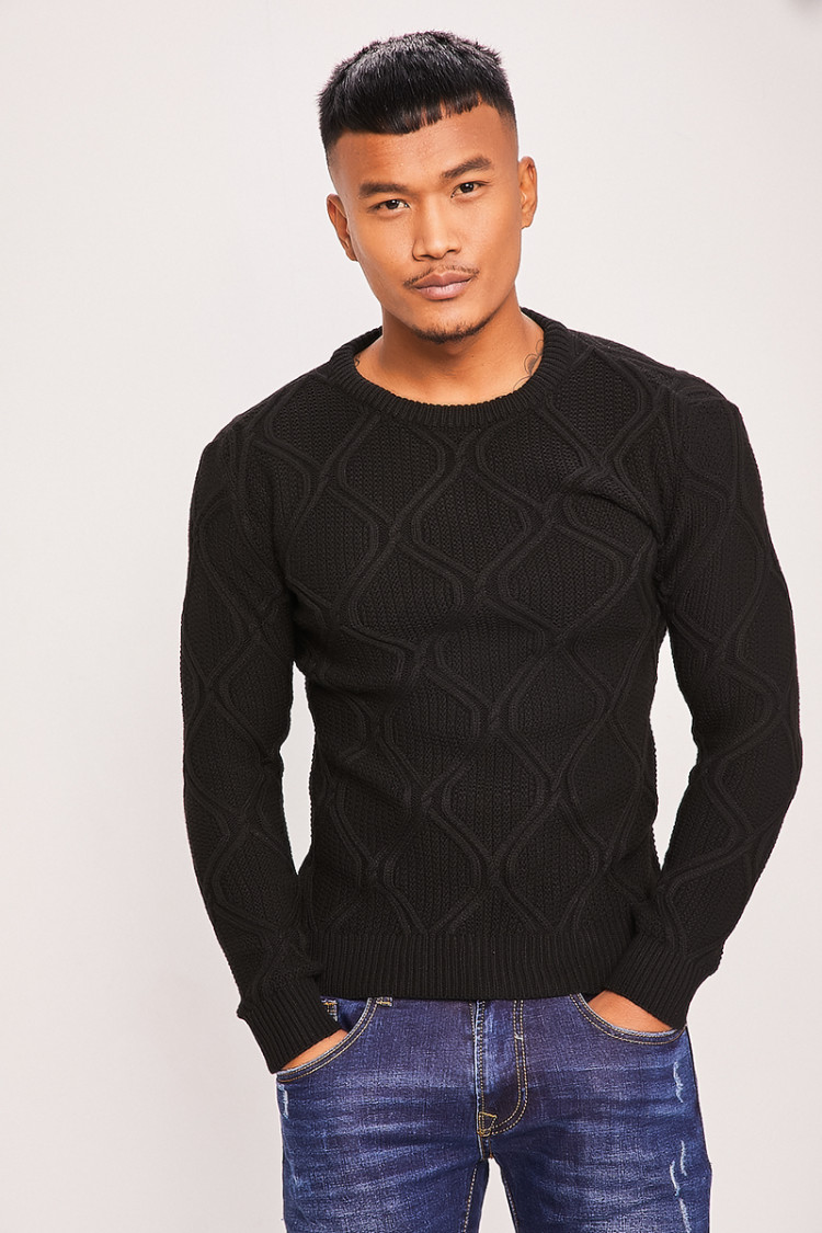 Pull en maille noir