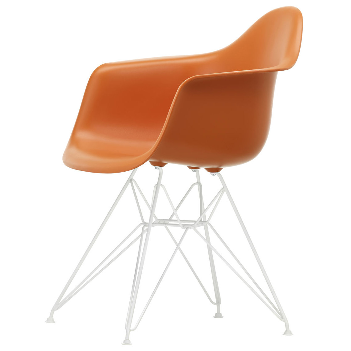 Eetkamerstoel DAR RE wit Rusty Orange