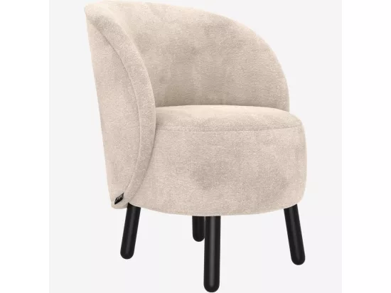 HABITAT - Fauteuil cabriolet en tissu chenille - Crème - Bold