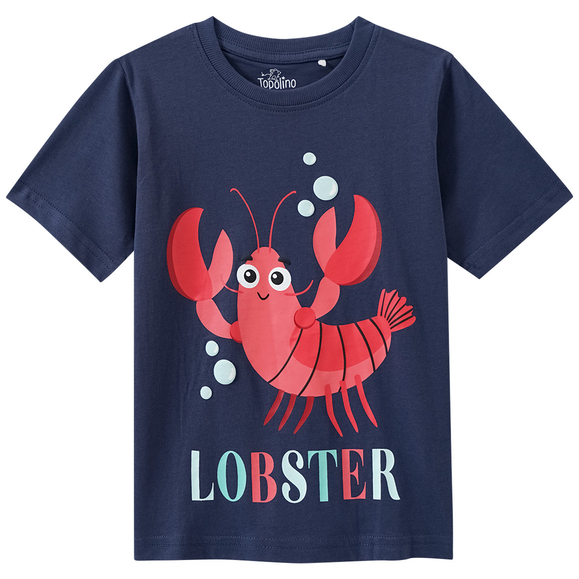 Topolino Kinder T-Shirt mit Hummer-Motiv dunkelblau