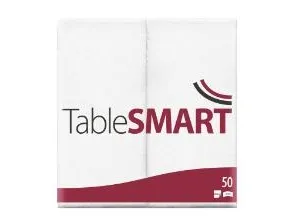 Serviet TableSMART airlaid 40x40 cm 1/8 fold Hvid,12 pk x 50 stk/krt
