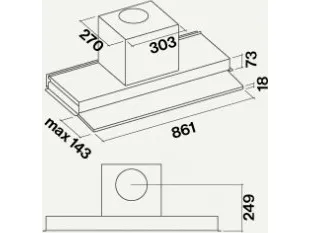 Falmec Move, 800 m³/t, B, B, C, 62 dB, 49 dB