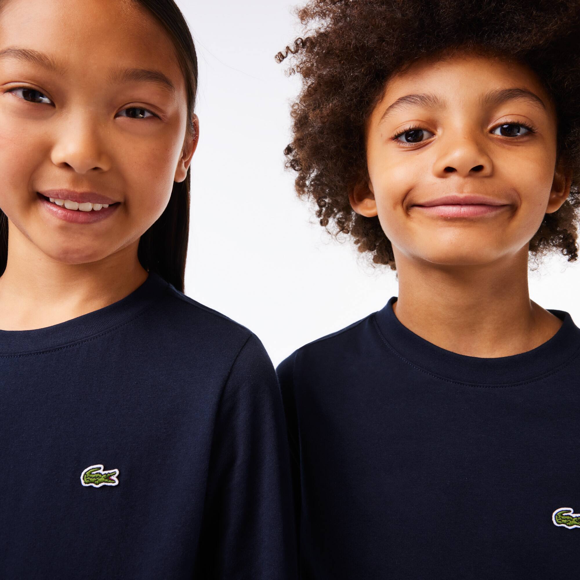 T-shirt manches longues en jersey de coton T-Shirts & Chemises - Bleu - Lacoste - Enfant