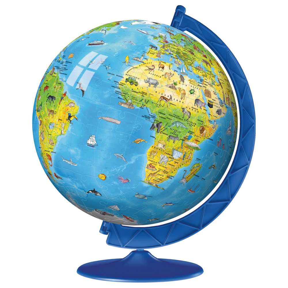 Ravensburger Kinderweltglobus, 180-teiliges 3D-Puzzle