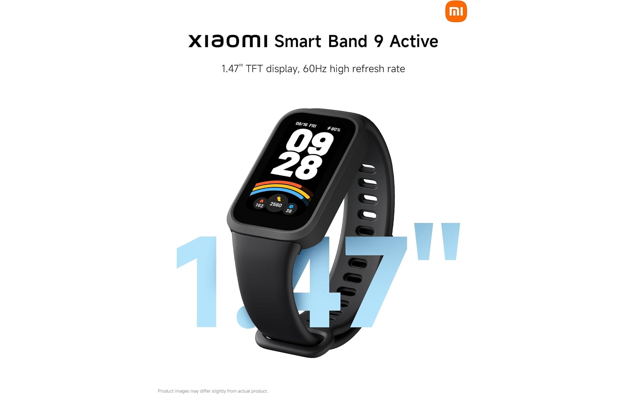 Smart Band 9 Active SchwarzKompakter, smarter und stilvoller Fitnesstracker mit langer Akkulaufzeit und umfassendem Gesundheitsmonitoring