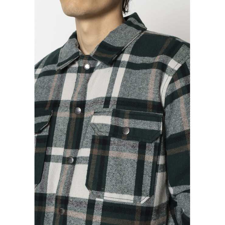 Fat Moose Asger overshirt Deep green/ecru check