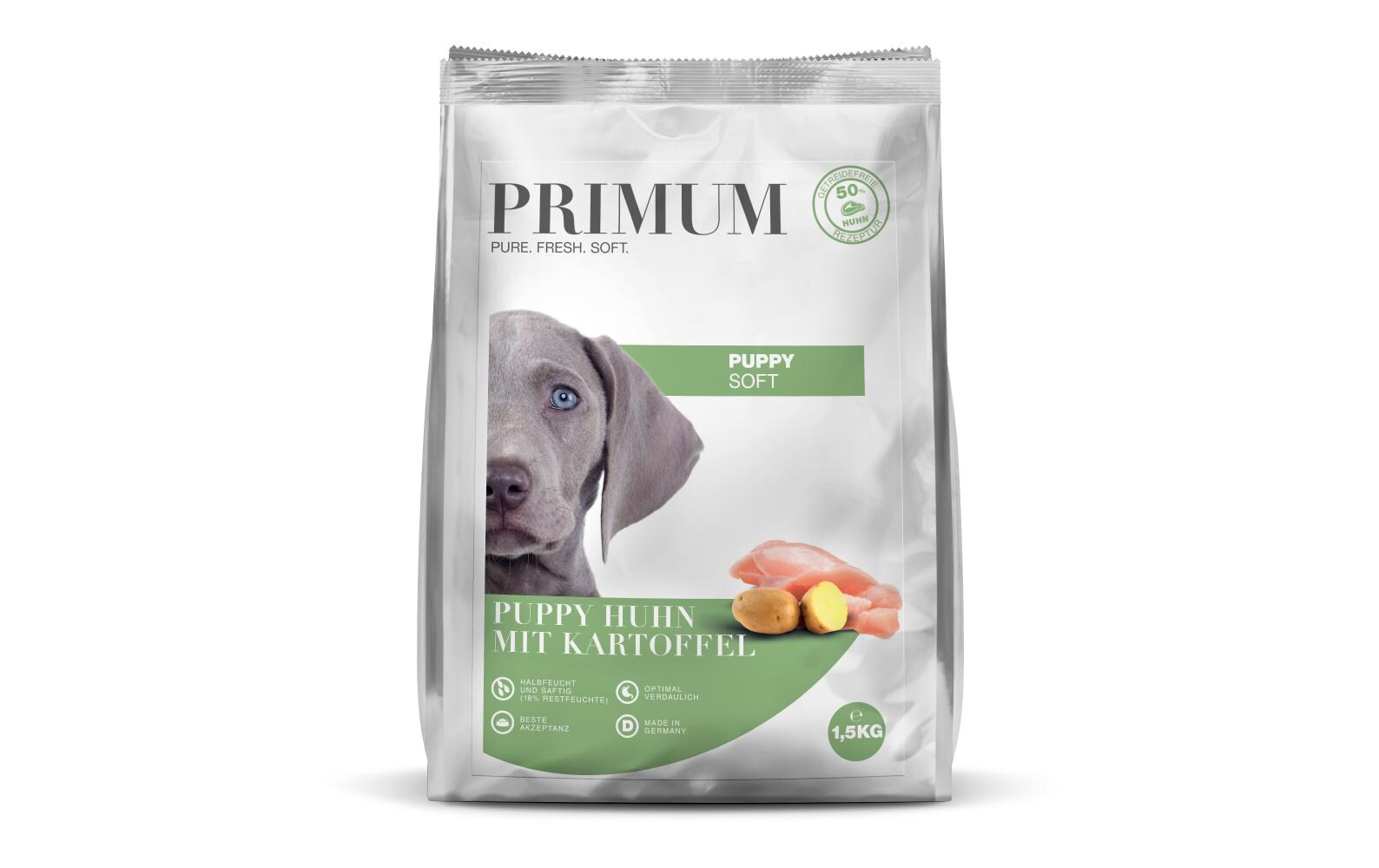 Halbfeuchtfutter Puppy Huhn mit Kartoffel 1.5 kgGetreidefreies Alleinfuttermittel für Welpen